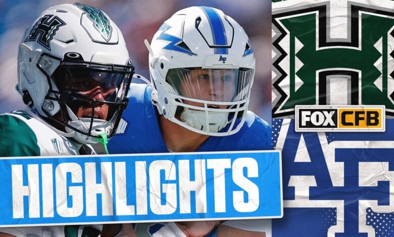 Hawai’i Rainbow Warriors vs. Respaldos de los Halcones de la Fuerza Aérea | Football College Fox