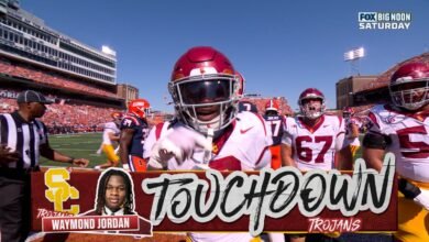 Waymond Jordan de la USC se apresuró a encontrar un patio para empatar el juego con Illinois.