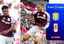 Dos goles en dos minutos recibirán la primera villa en ganar el PL, mientras que Fulham negó la pluma.