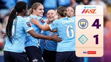 Man City ha ampliado la línea ganadora con cuatro goles en London City.