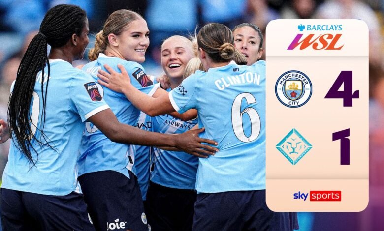 Man City ha ampliado la línea ganadora con cuatro goles en London City.