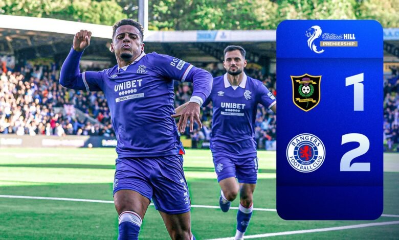 90+4! El difunto ganador de Aarons gana la primera victoria de la liga de los Rangers para aliviar la presión sobre Martin