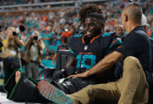 Tyreek Hill Inbury: Dolphins WR sale con una horrible lesión en la rodilla en comparación con los aviones en ‘Monday Night Football’.