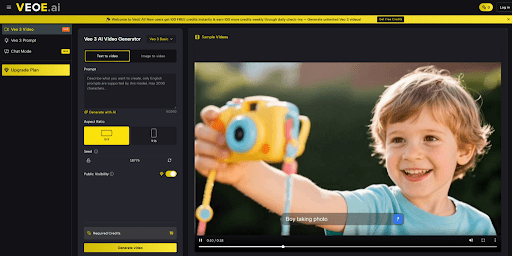 Veoe AI: el mejor generador de video de Veo 3 Ai gratuito que revoluciona la creación de contenido