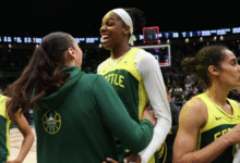 Imágenes de Play -Ff WNBA: clasificación, horarios como Storm Clinch Final, Retiración de chispa