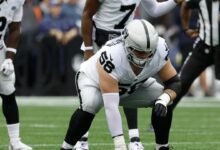 Raiders OG Jackson Powers-Johnson se perdió el entrenamiento con un shock