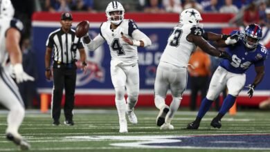 Dak Prescott puede ganar el 14º consecutivo en comparación con el gigante el domingo, la segunda cadena más larga de la historia