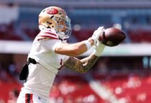 49ers WRS Ricky Pearsall, Jannings jugará en comparación con Jaguars hoy