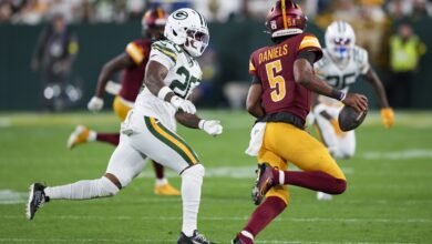La eliminación de Jayden Daniels, Terry McLaurin para los domingos en comparación con Falcons