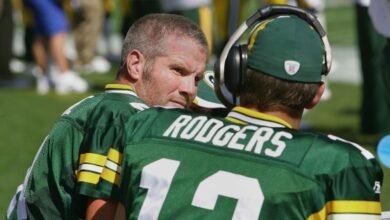 Aaron Rodgers podría superar el total de touchdown de su carrera de Brett Favre el domingo