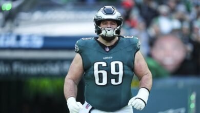 Landon Dickerson, Tanner McKee no practicó para el águila el lunes