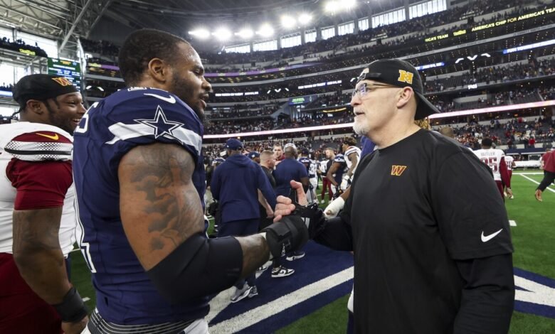 Dan Quinn divertido sobre Micah Parsons: “Me sentaré en él esta semana”. Dan Quinn divertido sobre Micah Parsons: “Me sentaré en él esta semana”.