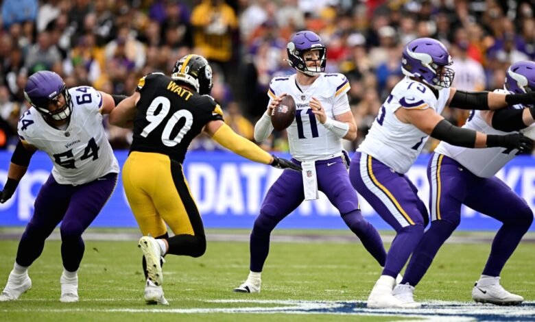 El vikingo lideró después de que el TD defensivo de los Steelers fuera revocado cuando se jugó