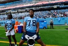 Titans firmó un contrato con OL Brandon Crenshaw-Dickson para un equipo de 53 personas