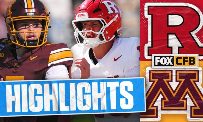 Rutgers Scarlet Knights vs. Modnesota Golden Gophers Highlights | Football College Fox