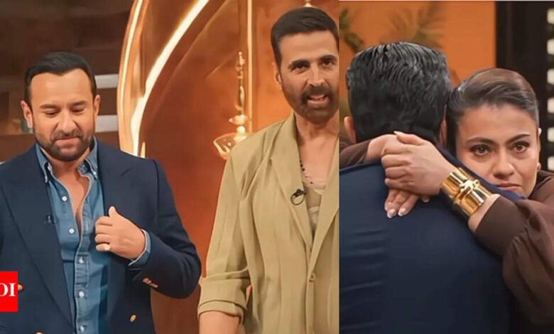 Kajal se ha vuelto sensible y ha abrazado a Saif Ali Khan mientras hablaba de apuñalar: ‘Taimur me preguntó qué estabas muriendo’ – Mira el video. Noticias de la película hindi