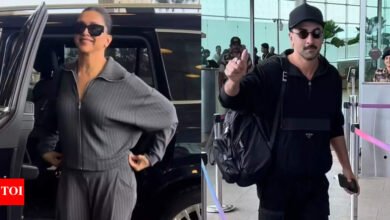 Deepika Padukone y Ranbir Kapoor se reunieron, comparten dulces abrazos y buggy Journey al aeropuerto de Mumbai: Fotos | Noticias de la película hindi