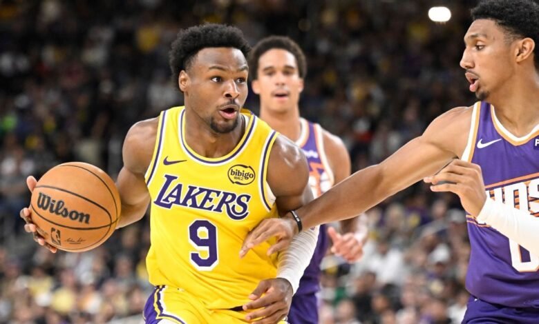 Bronny Cold en el lanzamiento antes del lanzamiento de Lakers; Redick elogia el crecimiento