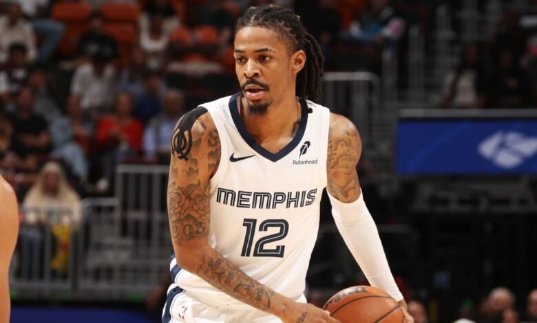 Star Grizzlies Ja Morant Weekly Weekly con esguince de tobillo