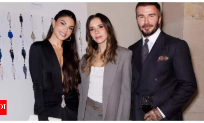 Jacqueline Fernández abrazó a David Beckham, fascinó a Victoria Beckham con su apariencia: Ver |