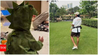 El esposo de Athiya Shetty, KL Rahul, compartió un raro vistazo de un momento divertido con su hija Ivarah, quien derritió corazones vestida como un pequeño dinosaurio. noticias de películas hindi El esposo de Athiya Shetty, KL Rahul, compartió un raro vistazo de un momento divertido con su hija Ivarah, quien derritió corazones vestida como un pequeño dinosaurio. noticias de películas hindi