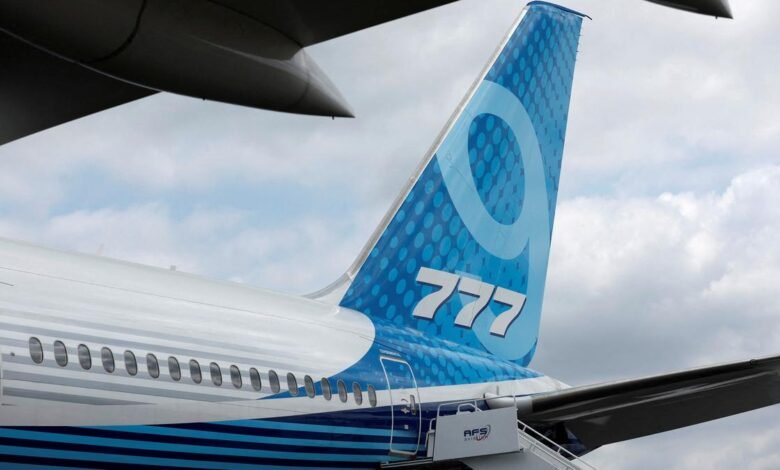 Boeing 777x, lanzamiento comercial presionó hasta 2027 en medio de una certificación.