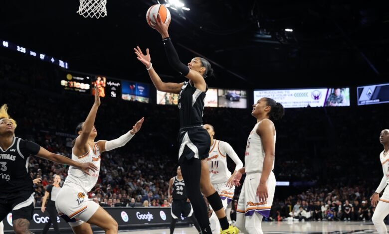 A’ja Wilson se duplicó, lo que llevó a Ases a ganar contra Mercury en la final del Juego 1 de la WNBA