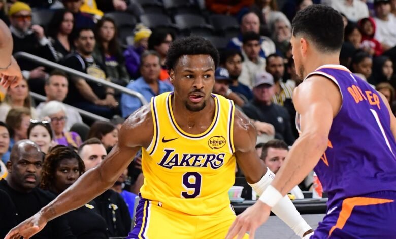 Bronny James anotó 8 puntos, los Lakers decepcionaron a los fanáticos de la NBA en la derrota contra Suns