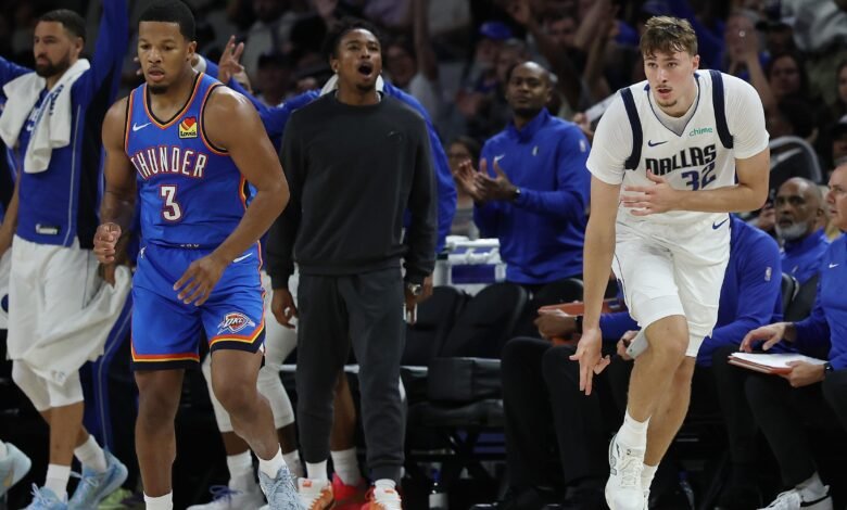 Cooper Flagg impresiona a los fanáticos de la NBA con los aspectos más destacados en el estreno de los Mavs en comparación con el trueno