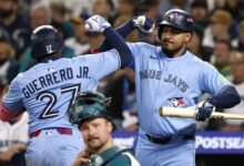 Vladimir Guerrero Jr. y la ofensiva de los Azulejos promocionada por los fanáticos de la MLB en la victoria de la ALCS G3 contra los Marineros
