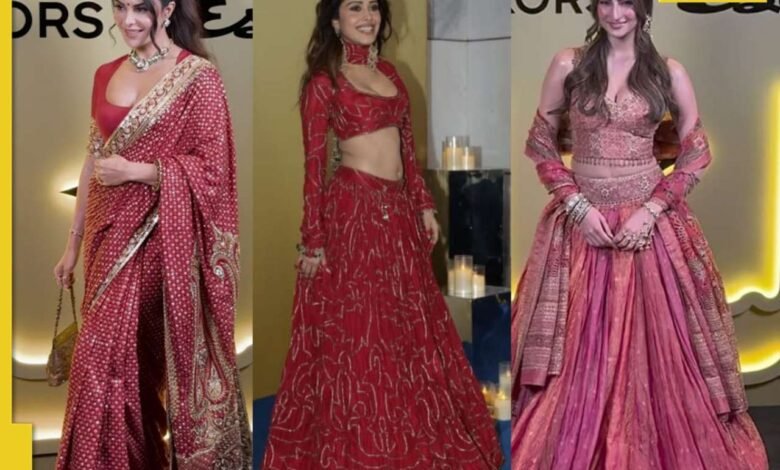 Nusrat Bharucha se roba el protagonismo en rojo, descubre cómo Jacqueline Fernandez, Palak Tiwari y otras divas se roban el protagonismo Nusrat Bharucha se roba el protagonismo en rojo, descubre cómo Jacqueline Fernandez, Palak Tiwari y otras divas se roban el protagonismo