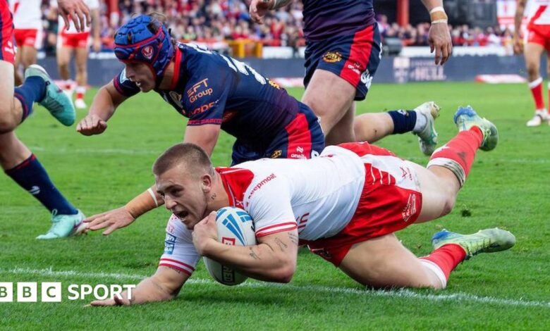 Semifinales de juego de Super League: Hull KR 20-12 St Helens Semifinales de juego de Super League: Hull KR 20-12 St Helens