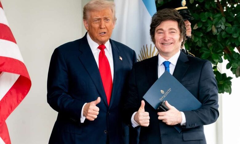 Trump y Milei discuten acuerdo comercial en la Casa Blanca Trump y Milei discuten acuerdo comercial en la Casa Blanca