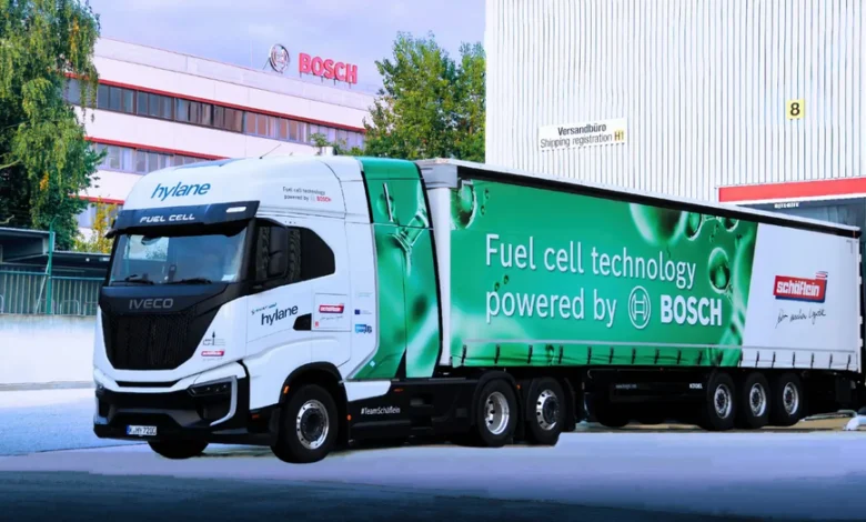 Un camión de pila de combustible de hidrógeno impulsa la primera operación logística real en la fábrica de Bosch en Nuremberg – Hydrogen Fuel News Un camión de pila de combustible de hidrógeno impulsa la primera operación logística real en la fábrica de Bosch en Nuremberg – Hydrogen Fuel News