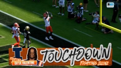Ca’lil Valentine se apresuró a TD 25 yardas para expandir el liderazgo de Illinois en Purdue