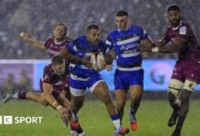 The Prem: Bath 28-16 Venta: Elementos de batalla de baño para ganar los puntos de recompensa