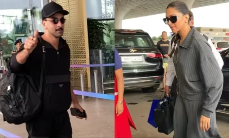 Deepika Padukone y Ranbir Kapoor comparten un cálido abrazo en el aeropuerto Deepika Padukone y Ranbir Kapoor comparten un cálido abrazo en el aeropuerto
