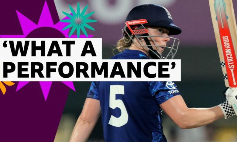 Mujeres de cricket de la Copa Mundial: Heather Knight guía a Inglaterra para ganar contra Bangladesh