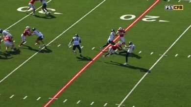 Jamir Conn de Nebraska Blocks Kick & Carter Nelson trae recuperación a TD para expandir a los clientes potenciales en comparación con MSU