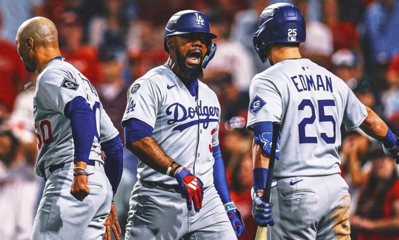 Teoscar Hernández HR HR eleva a los Dodgers al Juego 1 de NLDS gana a los Filis.