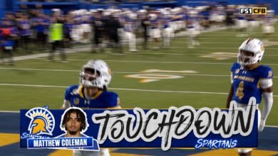 Walker Eget encontró a Matthew Coleman para TD 11 yardas, expandiendo el liderazgo del estado de San José en Nuevo México