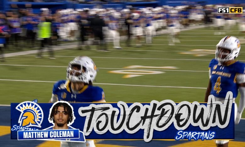 Walker Eget encontró a Matthew Coleman para TD 11 yardas, expandiendo el liderazgo del estado de San José en Nuevo México