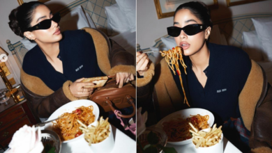 La última publicación de Janahvi Kapoor muestra aspectos de moda con un toque gastronómico