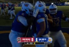 Steve Chavez-Soto golpeó a TD cuatro yardas, trayendo el estado de San José a Nuevo México