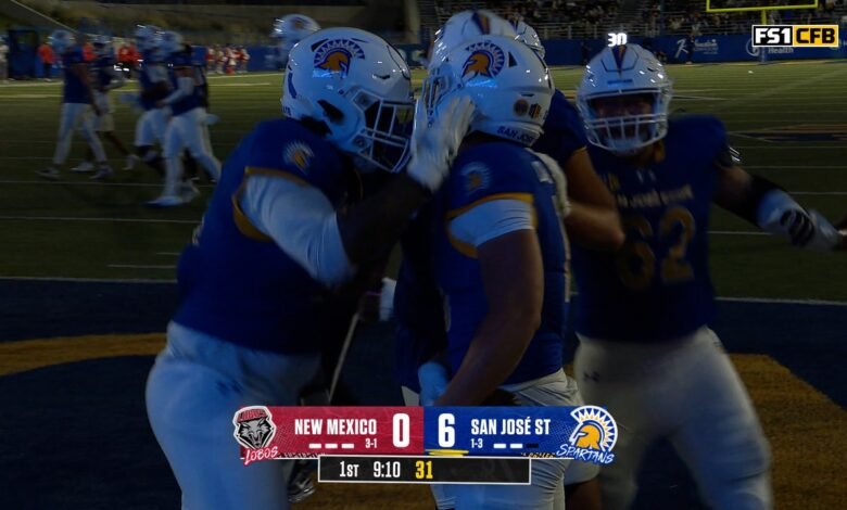 Steve Chavez-Soto golpeó a TD cuatro yardas, trayendo el estado de San José a Nuevo México