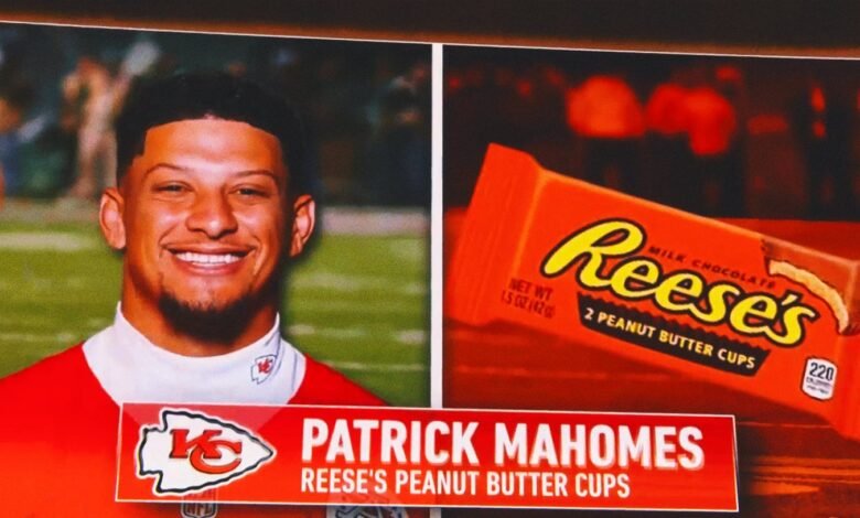 Patrick Mahomes = ¿Taza de mantequilla de maní de Reese? Emparejar QB con dulces de Halloween Patrick Mahomes = ¿Taza de mantequilla de maní de Reese? Emparejar QB con dulces de Halloween