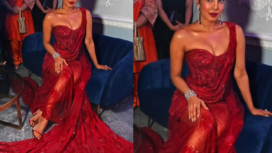 Priyanka Chopra deslumbró con un atrevido vestido rojo, redefiniendo el glamour festivo en el Diwali Ball…[See PICS]