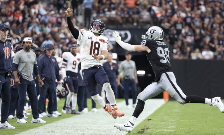 Caleb Williams llama a Maxx Crosby “el mejor jugador con el que jugué” y Crosby respondió