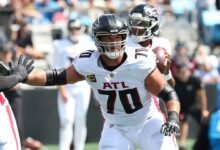 Jake Matthews está día a día tras lesionarse el tobillo el lunes