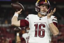 Los Colts practican al QB Jeff Driskel, Jaren Hall, Tanner Mordecai, Kyle Trask